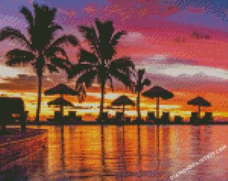 Fiji Island At Sunset diamond paintings