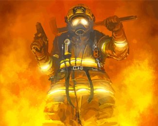 Fire Man Art diamond painting