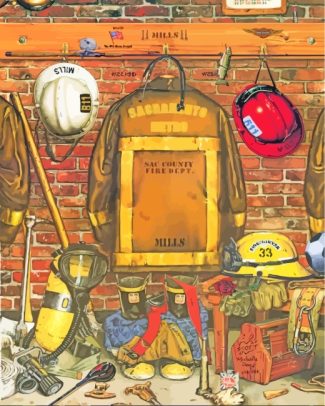 Firefighter Equipement diamond painting