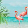 Flamingos In Sea diamond painting