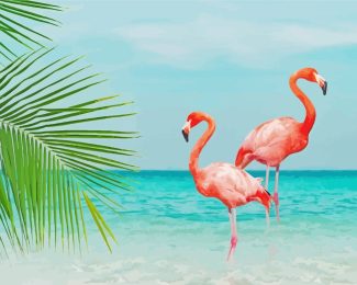 Flamingos In Sea diamond painting