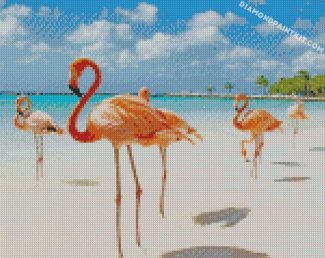 Flamingos diamond paintings