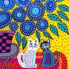 Folk Cats Art diamond painting