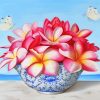 Frangipani Vase and Butterflies diamond painting