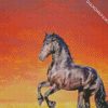 Black Shining Horse Diamond Painting