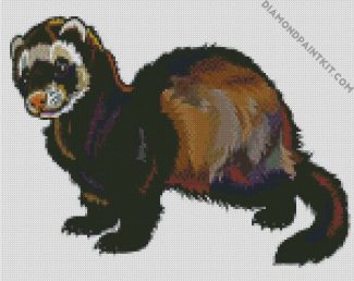 Ferret illustration diamond paintings