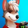 Furry drinking monster drink diamond painting