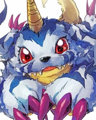 Gabumon from digimon diamond painting