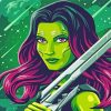 Gamora art diamond painting