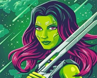 Gamora art diamond painting