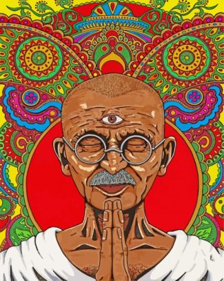 Gandhi mandala diamond painting