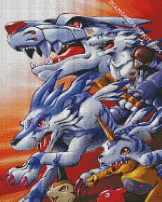 Garurumon anime diamond paintings