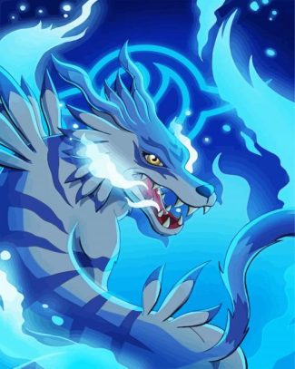 Garurumon diamond painting