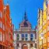 Golden Gate buildings Gdansk diamond painting