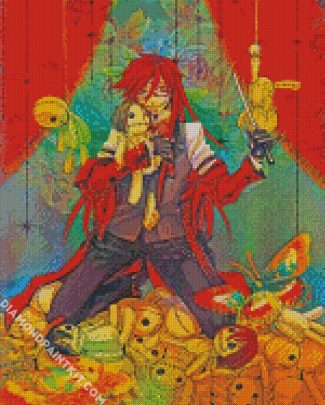 Grell Sutcliff black butler anime diamond paintings