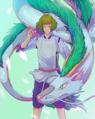 Haku Spirited Away Anime diamond painting