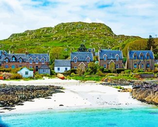 Hebrides houses diamond paintiing