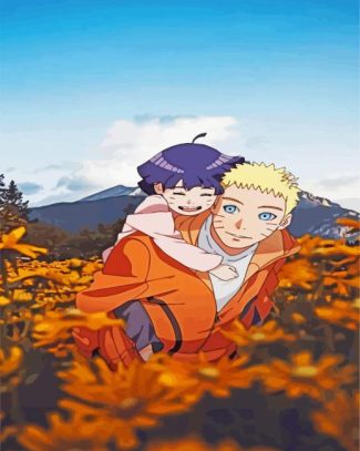 Himawari Uzumaki and her dad diamond painting