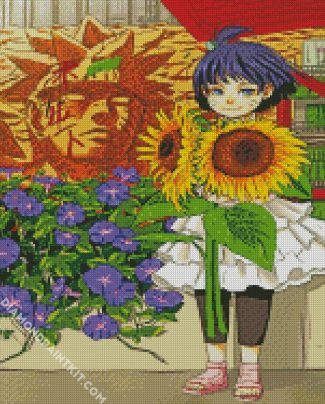 Himawari Uzumaki and sunflower diamond paintings