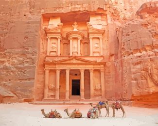 Historical Petra jordan diamond painting