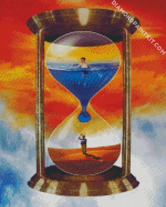 Hourglass illustration diamond paintings