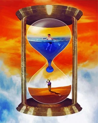 Hourglass illustration diamond paintings