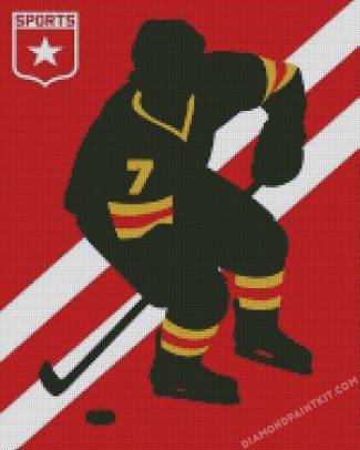 Ice Hockey Silhouette Poster diamond paintings