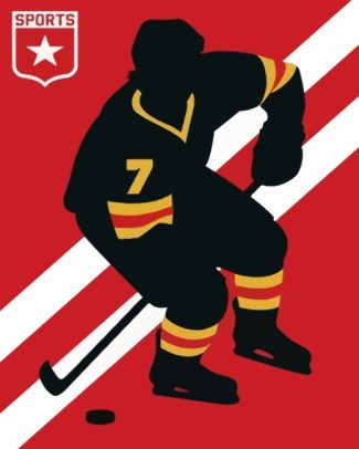 Ice Hockey Silhouette Poster diamond painting