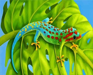 Iguana diamond painting