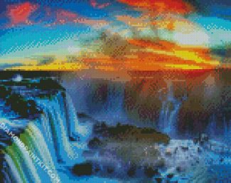 Iguazu waterfall diamond paintings