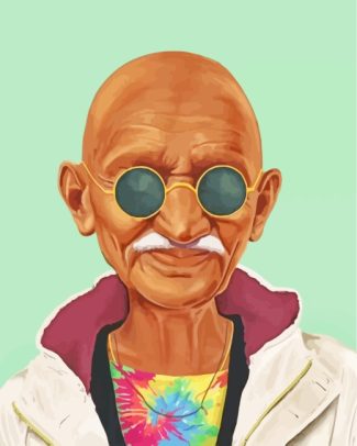 Illustartion Gandhi diamond painting