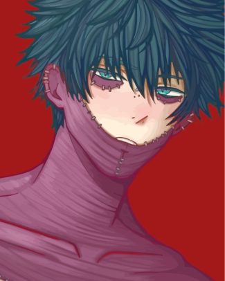 Illustration Dabi Anime Character diamond painting