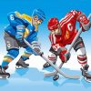 Illustration Ice Hockey Players diamond painting