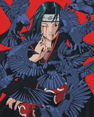 Itachi Uchiha And Crows diamond painting