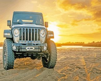 Jeep Sunset diamond paintings