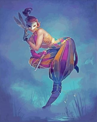 Jester woman diamond painting