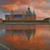 Kalmar Castle At Sunset diamond paintings