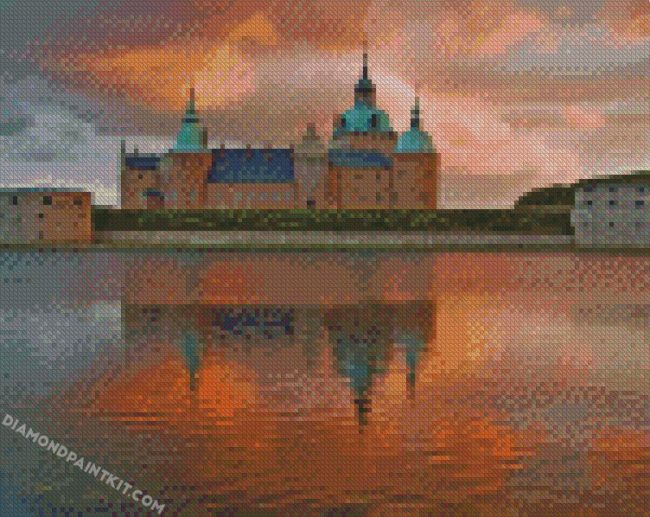 Kalmar Castle At Sunset diamond paintings