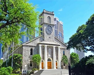 Kawaiahaʻo Church Honolulu diamond painting