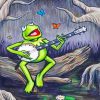 Kermit singing diamond painting