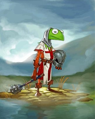 Kermit the sad warrior diamond painting