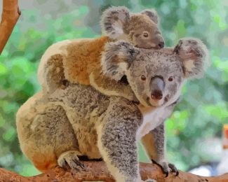 Koala And Her Baby diamond painting