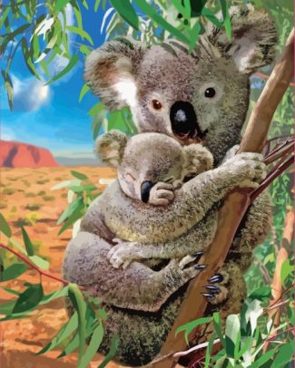 Koala And baby diamond painting