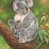 Koala Mother and Baby diamond painting