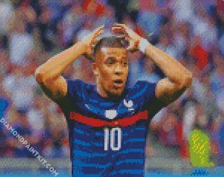 Kylian Mbappe the professional football player diamond paintings