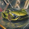 Lamborghini car diamond paintings