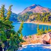 Lassen Peak with Lake Helen diamond paintings