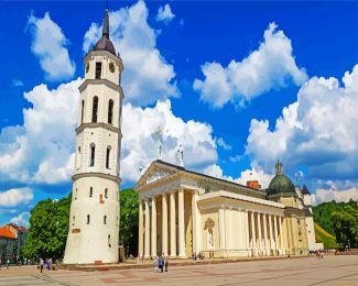 Lietuva Cathedral Square diamond painting