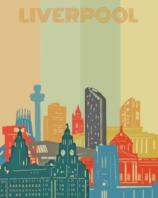 Liverpool Buildings Poster diamond painting