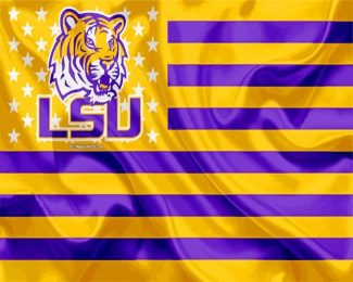 Lsu tigers flag diamond painting